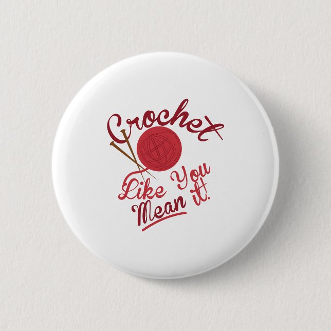Crochet Knit 2 Inch Round Button (Front)