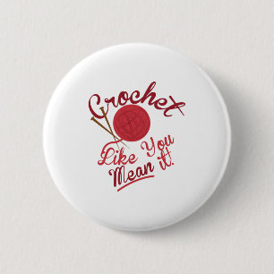 Crochet Knit 2 Inch Round Button