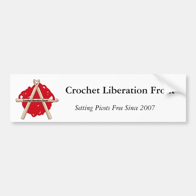Crochet Liberation Front Bumper Sticker (Front)
