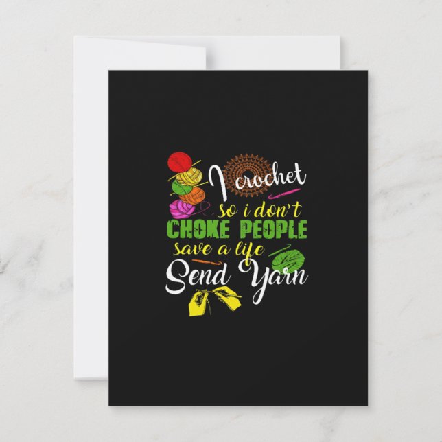 Crochet Lover| I Love Crochetting Thank You Card (Front)