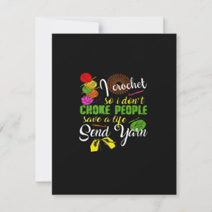 Crochet Lover  I Love Crochetting Thank You Card