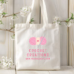 Crochet Modern Crocheting Personalized Business Tote Bag<br><div class="desc">Crochet Modern Crocheting Personalized Business Tote Bags features a simple pink yarn with crochet hook with your name or company name,   website information. Personalize by editing the text in the text box provided. Designed by ©2024 Evco Studio www.zazzle.com/store/evcostudio</div>