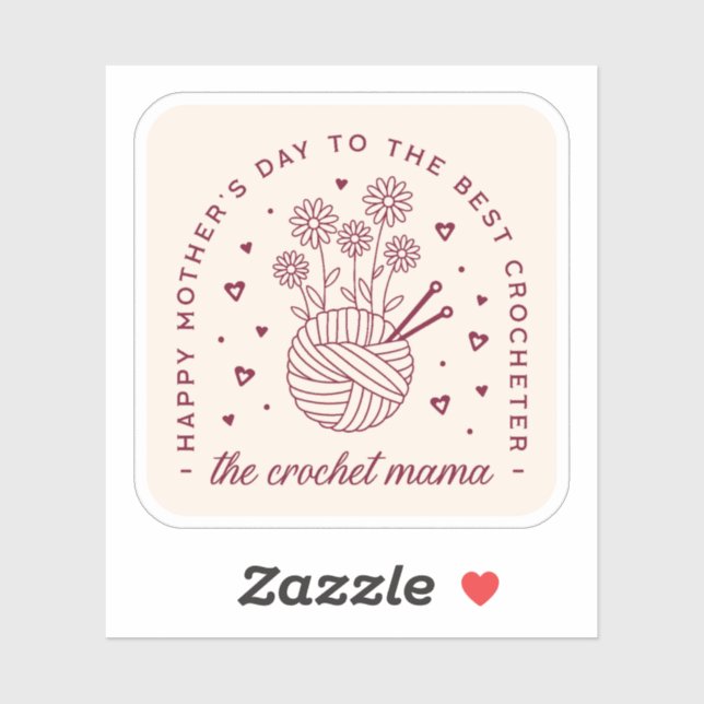 Crochet mom crocheting mama happy mothers day (Sheet)