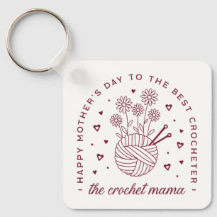 Crochet mom crocheting mama happy mothers day keychain