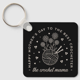 Crochet mom funny knitting lovers mothers day keychain