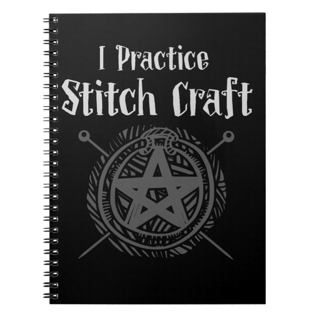 Crochet Mom Witch Occult Crafting Yarn Lover Notebook (Front)