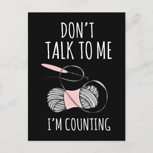 Crochet Mom Yarn Humour Crafting Grandma Postcard (Front)