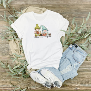 Crochet More Worry Less T-Shirt with Cute Gnomes