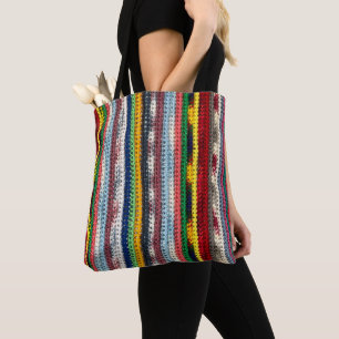 Crochet Pattern All-Over-Print Tote, Shoulder Tote Bag