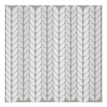 Crochet Pattern Beige Neutral Glossy Poster