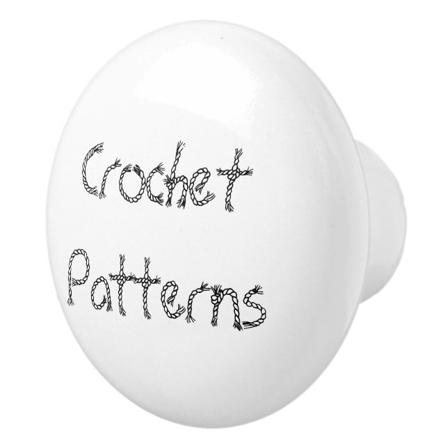 crochet patterns,Yarn, Organization Decor Ceramic Knob (Right)