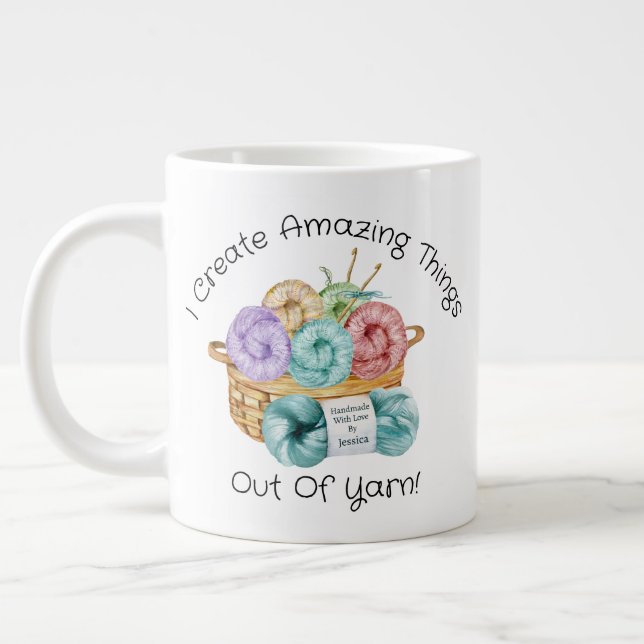 Crochet Personnalisé Giant Café Mug (Gauche)