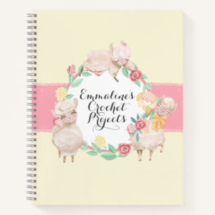 Crochet Projets Carnet avec de mignons lamas
