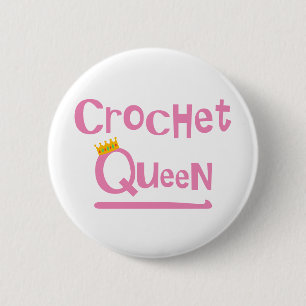 Crochet Queen 2 Inch Round Button