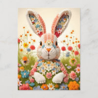 Crochet Rabbit, Postcrossing Postcard