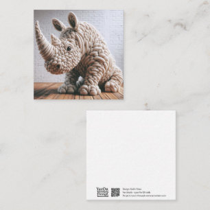 Crochet Rhino Greeting Card