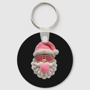 Crochet Santa Blowing Bubble Gum Christmas Girly K Keychain