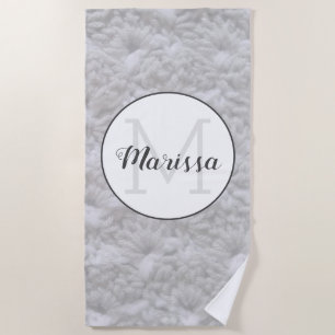 Crochet Shell Stitch Yarn + Crafts Name / Initial Beach Towel