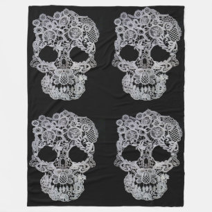 Crochet skull blanket
