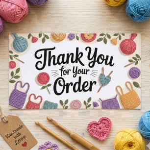 Crochet Small Business Thank You Business Card