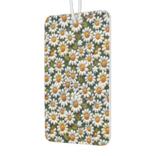 Crochet White Daisies Spring Wildflowers Air Freshener