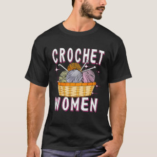 Crochet Woman Crochet Hook Wool Mesh Needle Croche T-Shirt