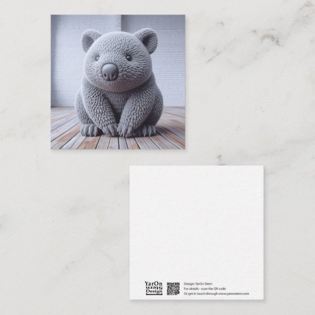 Crochet Wombat Greeting Card (Front/Back)