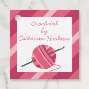 Crochet Yarn Personalized Gift or Favour Tags