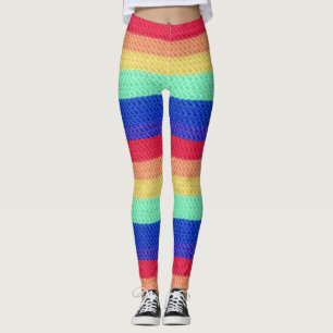 "Crocheted" Rainbow leggings