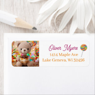 Crocheted Teddy Bear with S'more Personalized