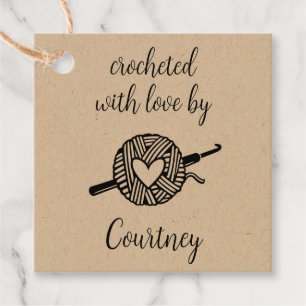 Crocheted With Love Favour Tags