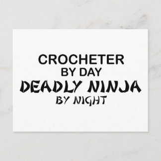 Crocheter Deadly Ninja by Night Postcard