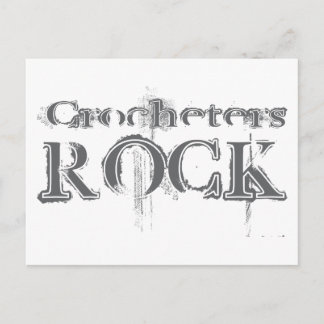 Crocheters Rock Postcard