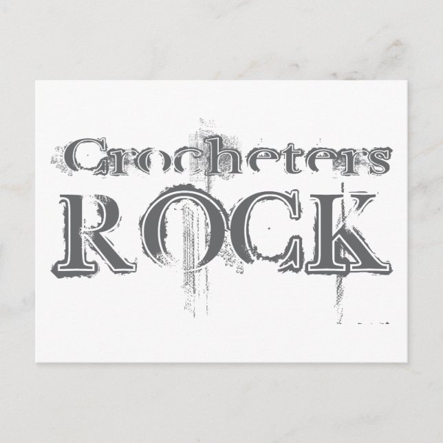 Crocheters Rock Postcard (Front)