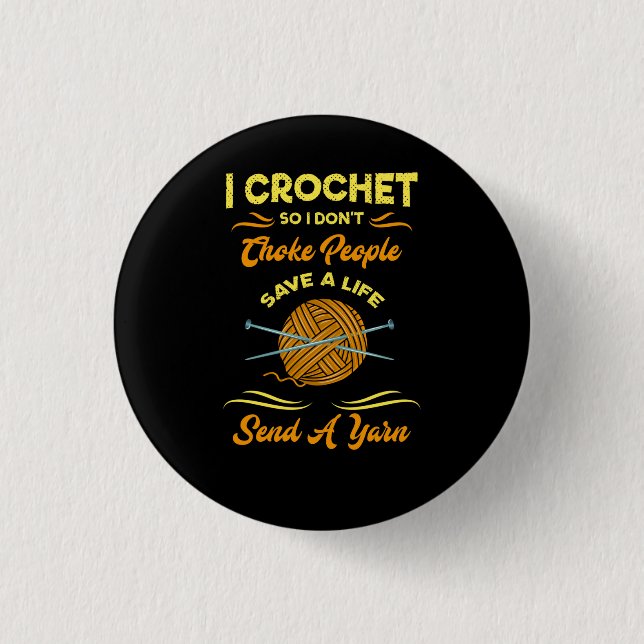 Crocheting 1 Inch Round Button (Front)