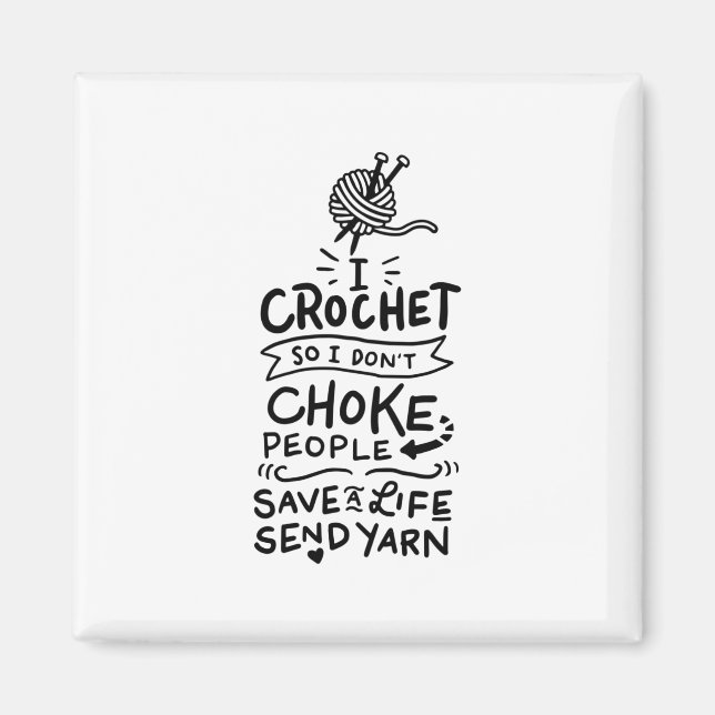 Crocheting Crochet Wool Magnet (Front)