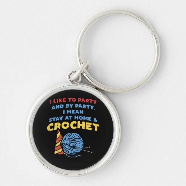 Crocheting Crochet Yarn Keychain (Front)