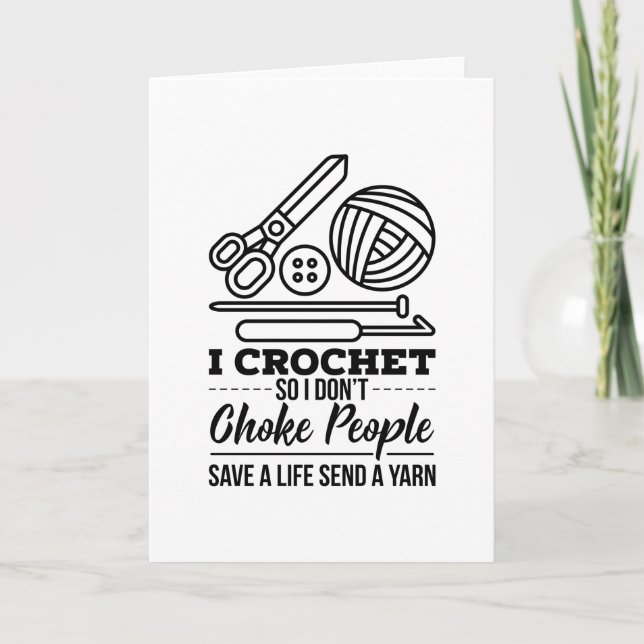 Crocheting Crocheter Yarn Card (Front)