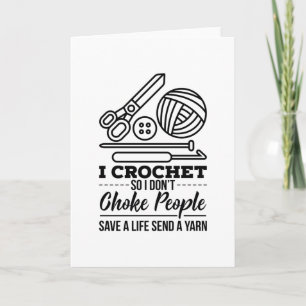 Crocheting Crocheter Yarn Card