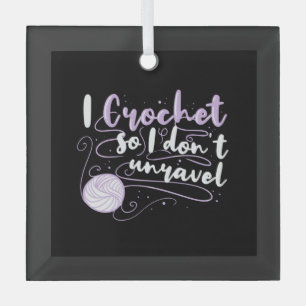 Crocheting Gifts Glass Ornament