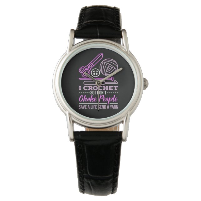 Crocheting Knitting Gift Watch (Front)