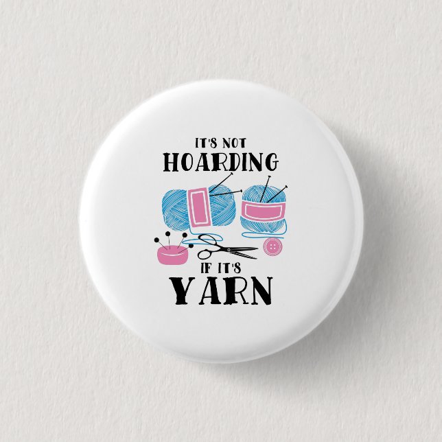 Crocheting Knitting Gifts 1 Inch Round Button (Front)