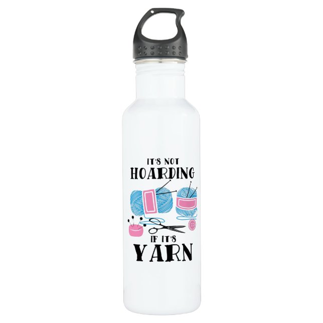 Crocheting Knitting Gifts 710 Ml Water Bottle (Front)