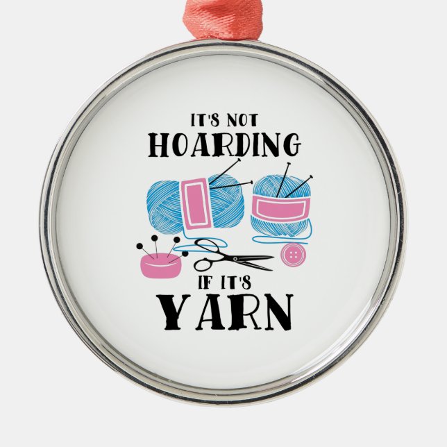 Crocheting Knitting Gifts  Metal Ornament (Front)