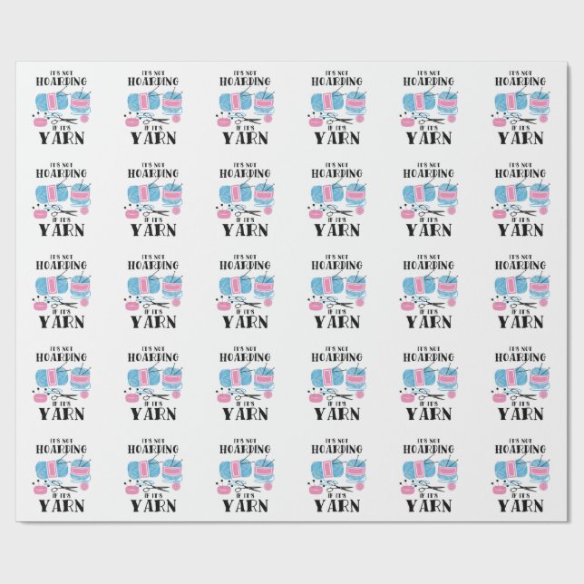 Crocheting Knitting Gifts Wrapping Paper (Flat)