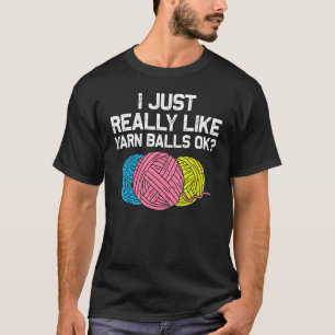 Crocheting Knitting Quilting Sewing Women Girls T-Shirt