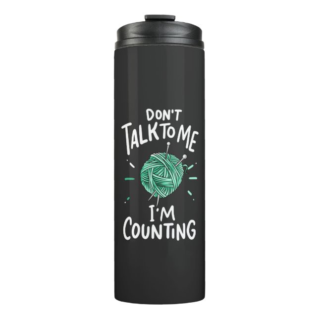 Crocheting Knitting Thermal Tumbler (Front)