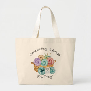 Crocheting Personalized Large Tote Bag
