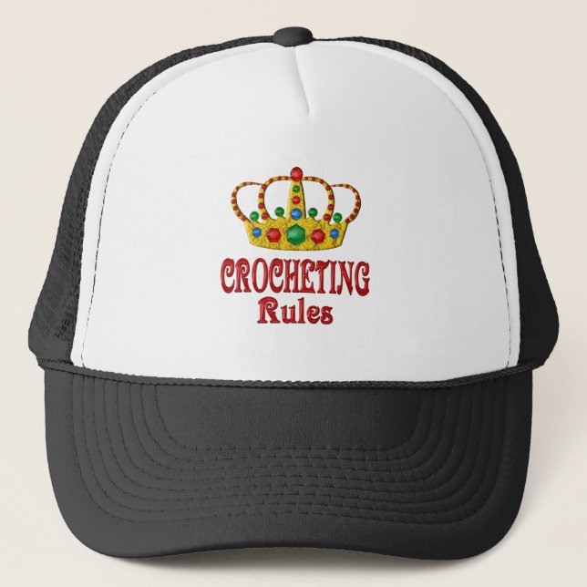 CROCHETING RULES TRUCKER HAT (Front)