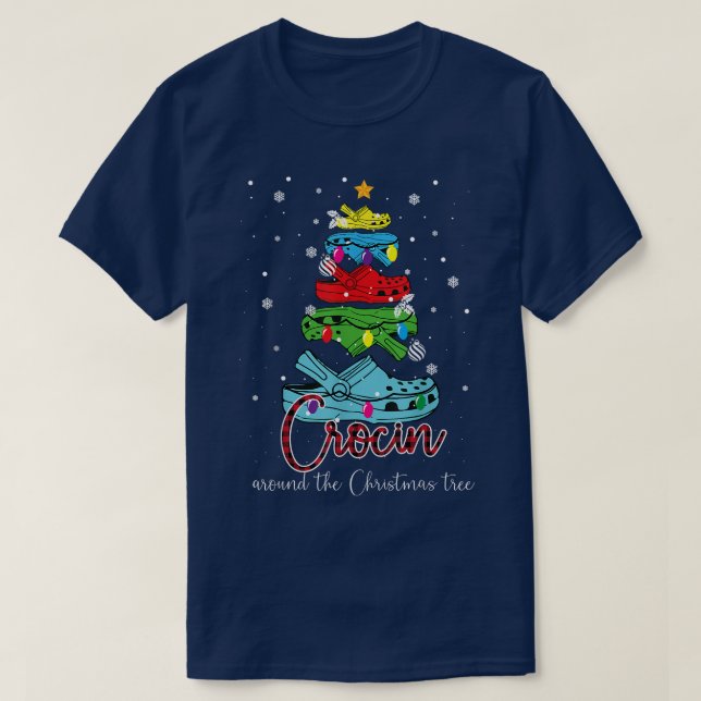 Crocin around the Christmas tree Funny Merry Chris T-Shirt (Design Front)